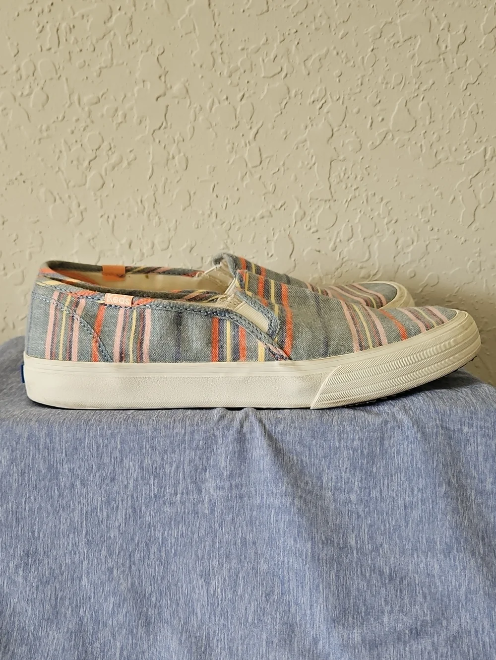 Keds Women's Slip-On Canvas Striped Loafers, Size 10